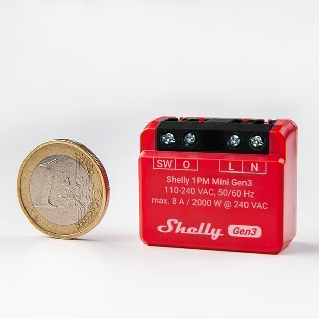Shelly 1PM Mini Gen3 com medição de energia