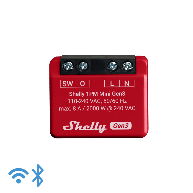 Shelly 1PM Mini Gen3 com medição de energia