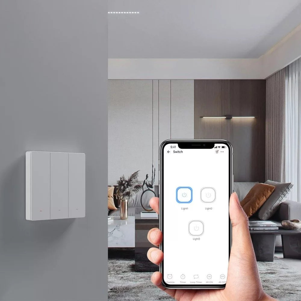 SONOFF SwitchMan M5 Wi-Fi / Matter smart parede switch, 3-gang, standalone version, (new) gray (M5-3C-86M)