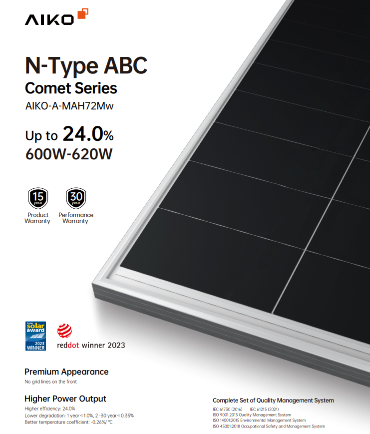 Kit Solar 4.9kW Aiko ABC + Inversor Deye + Bateria 16kWh Felicity | Instalação e Licença DGEG Incluídas