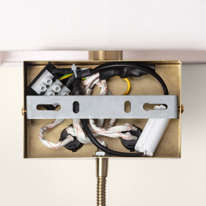 Aplique de Parede de Metal com Flexo LED de Leitura Waldorf