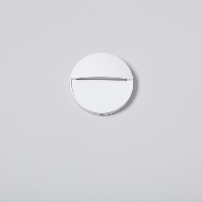 Aplique de Parede LED 4W de Alumínio Circular Jade Branco