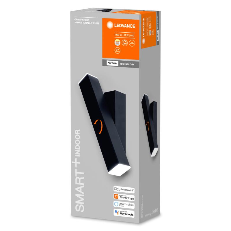 Aplique de Parede LED Regulável 12W Smart+ WiFi ORBIS Cross LEDVANCE 4058075573994