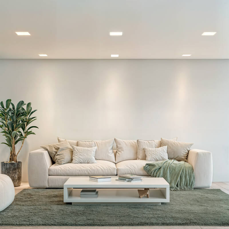 Aro Downlight Integração em Gesso/Pladur LED Quadrado 9W Corte 183x183 mm UGR17