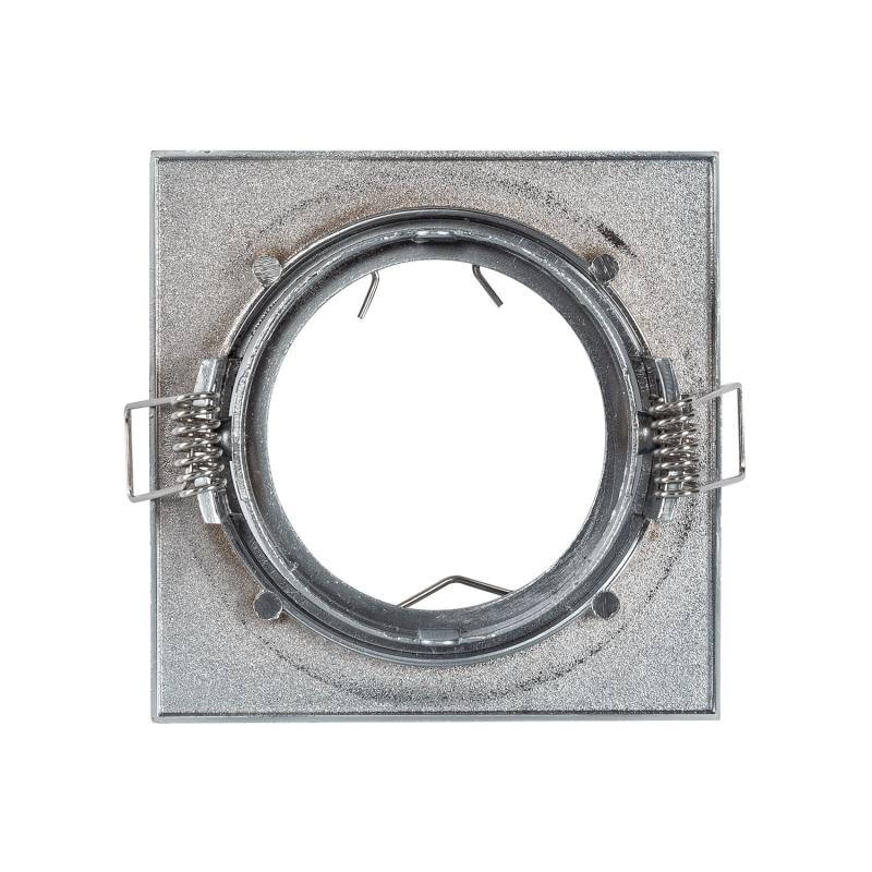 Aro Downlight Quadrado Basculante para Lâmpada LED GU10/GU5.3 Corte Ø 72 mm
