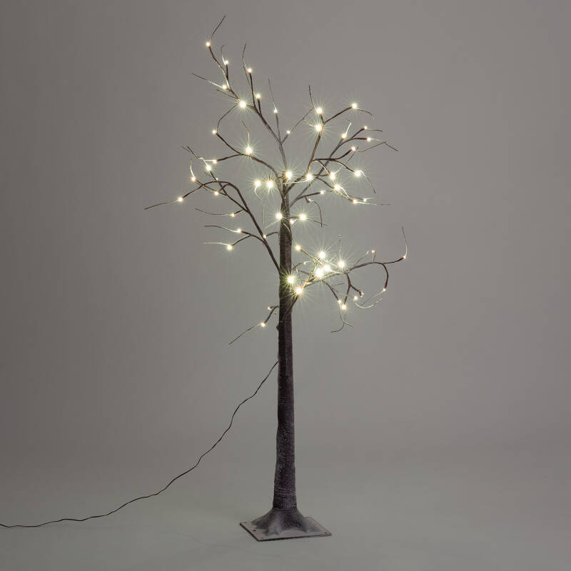 Árvore de Natal 64 LED 150 cm Branco Quente