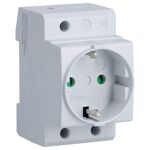 Tomada schuko 230VAC. 2P+T Hager