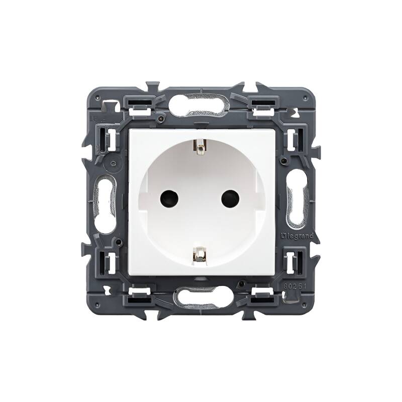 Base de Corrente 2P+T com persianas de proteção infantil 10/16A 230V AC LEGRAND Valena Next 741220