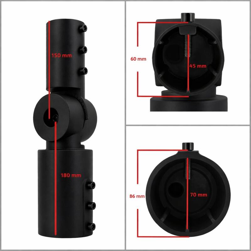 Braço de Coluna Direccionável 90º Ø60 mm para Luminárias de Iluminação Pública