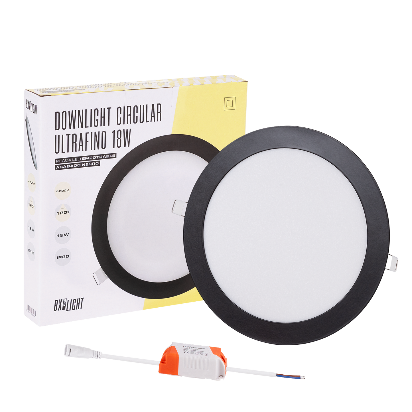 Placa LED 18W 1380Lm 4200ºK Circular 40.000H