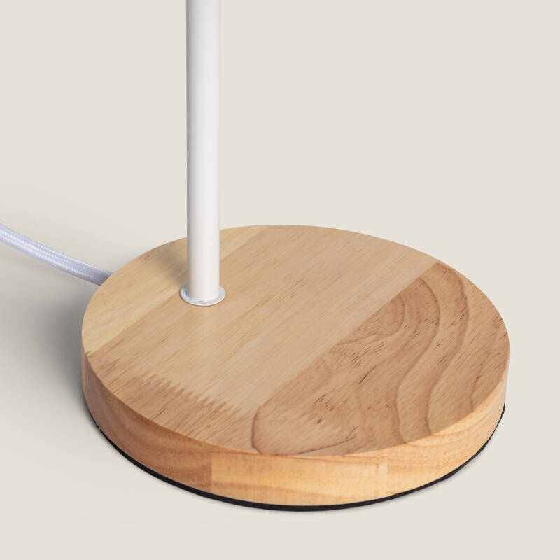 Candeeiro de Mesa de Tela e Madeira Jedali