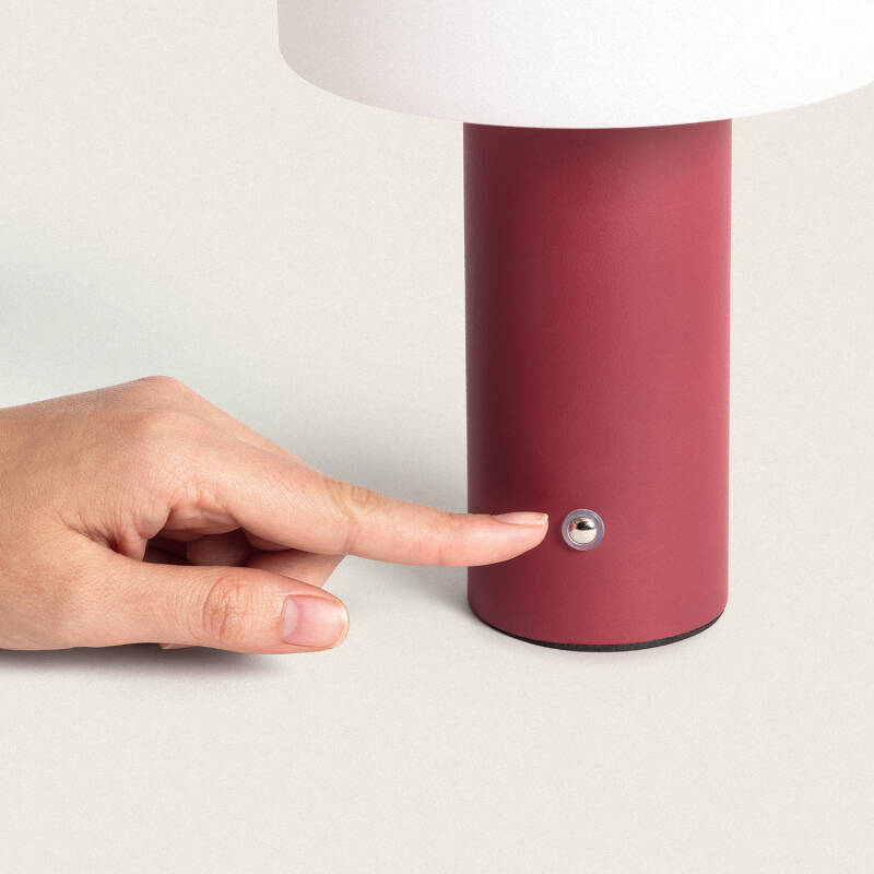 Candeeiro de Mesa LED Portátil em Metal com Bateria USB Recarregável Leta