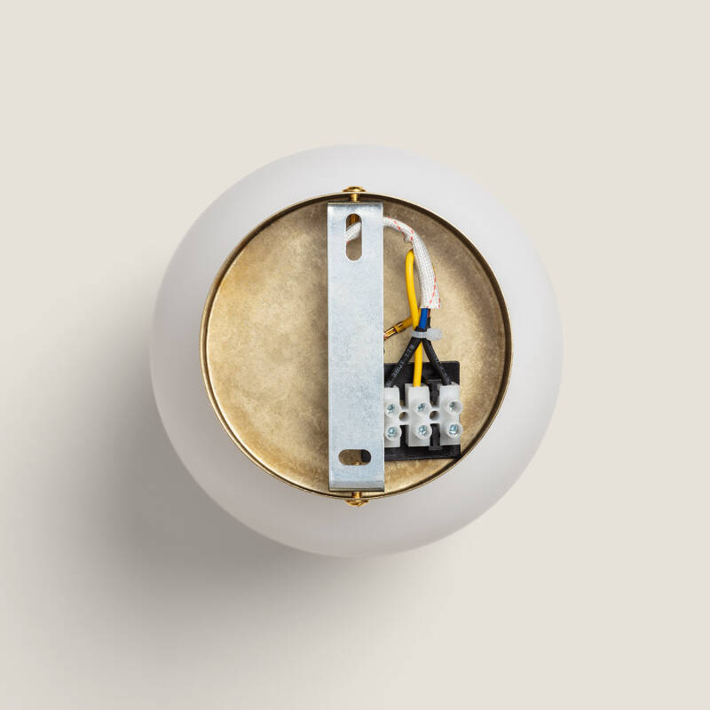 Candeeiro de teto Metal e Vidro Moonlight Brass 1 Foco