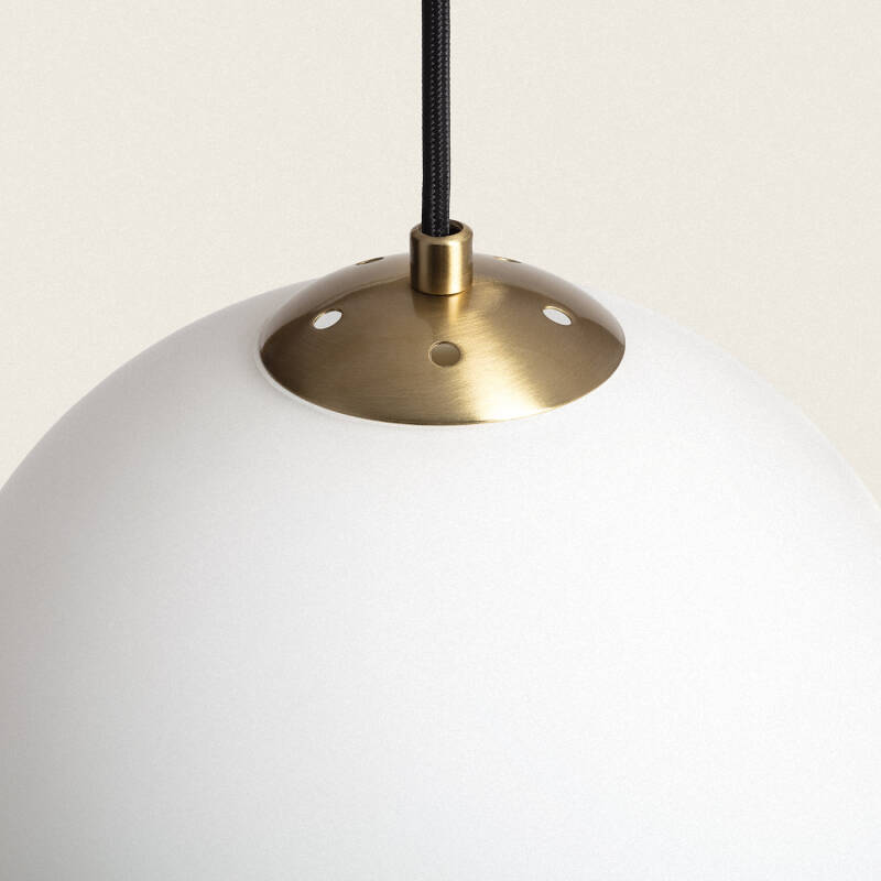 Candeeiro Suspenso Metal e Vidro Moonlight Brass