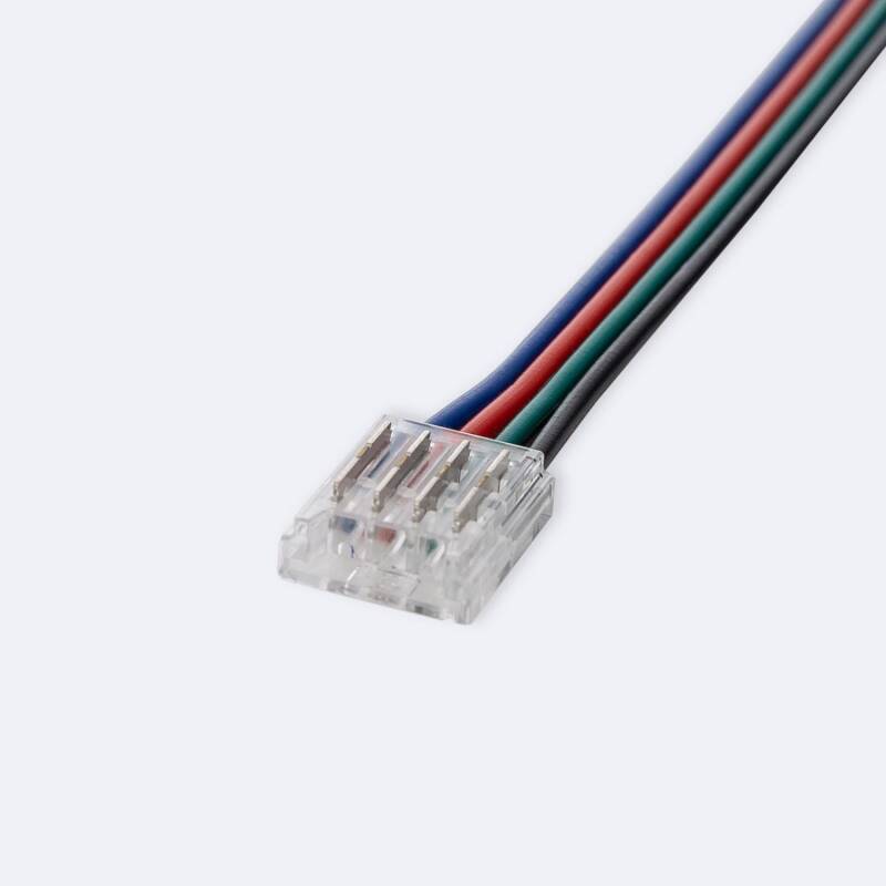 Conector Hipopótamo duplo com cabo para Fita LED RGB 12/24V DC SMD IP20 Largura 10mm