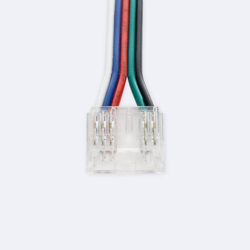 Conector Hipopótamo Duplo com cabo para Fita LED RGBW 24V DC COB IP20 Largura 12mm