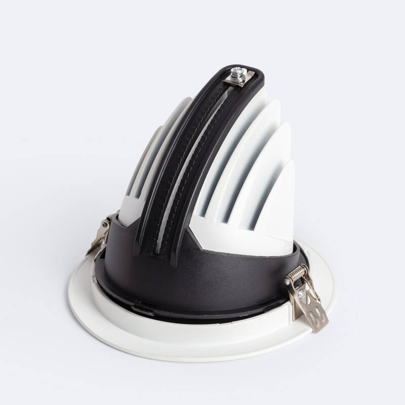 Downlight LED circular de 30 W, orientável a 36°, chip OSRAM, CCT, 120 lm/W, LIFUD, diâmetro de corte de 140 mm