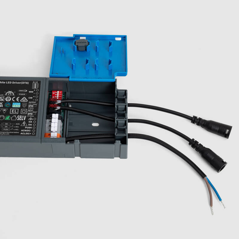 Driver BOKE Regulável DALI/PUSH CCT 200-240V No Flicker Saída 12V-42V 600-1050mA 42W BK-DWL042