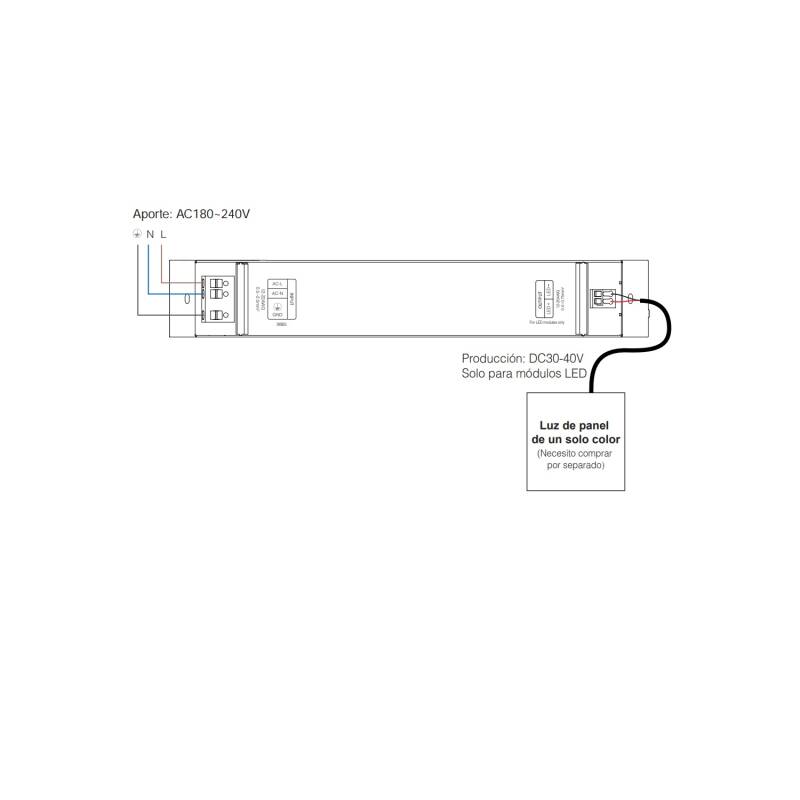 Driver Regulável 1-10V 220-240V No Flicker Saída 30-40V 900mA 40W RF MiBoxer PL1