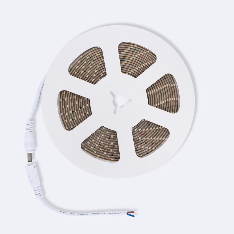 Fita LED 24V SMD 60 LED/m 5m 5W/m 400lm/m Largura 8mm Corte 10cm IP65