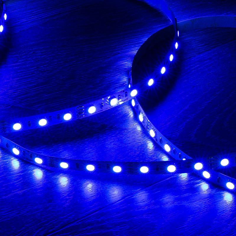 Fita LED 12V RGB SMD 60 LED/m 5m 9W/m Largura 10mm Corte 5cm IP20