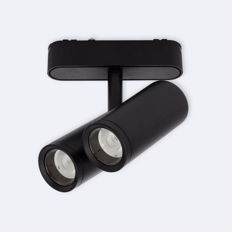 Foco Calha Duplo Cuarzo LED Magnético 25mm SuperSlim 16W 48V Preto