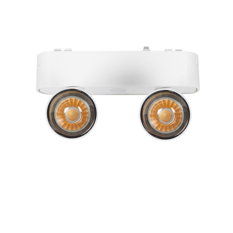 Foco Calha Duplo LED Magnético 25mm SuperSlim 10W 48V Branco