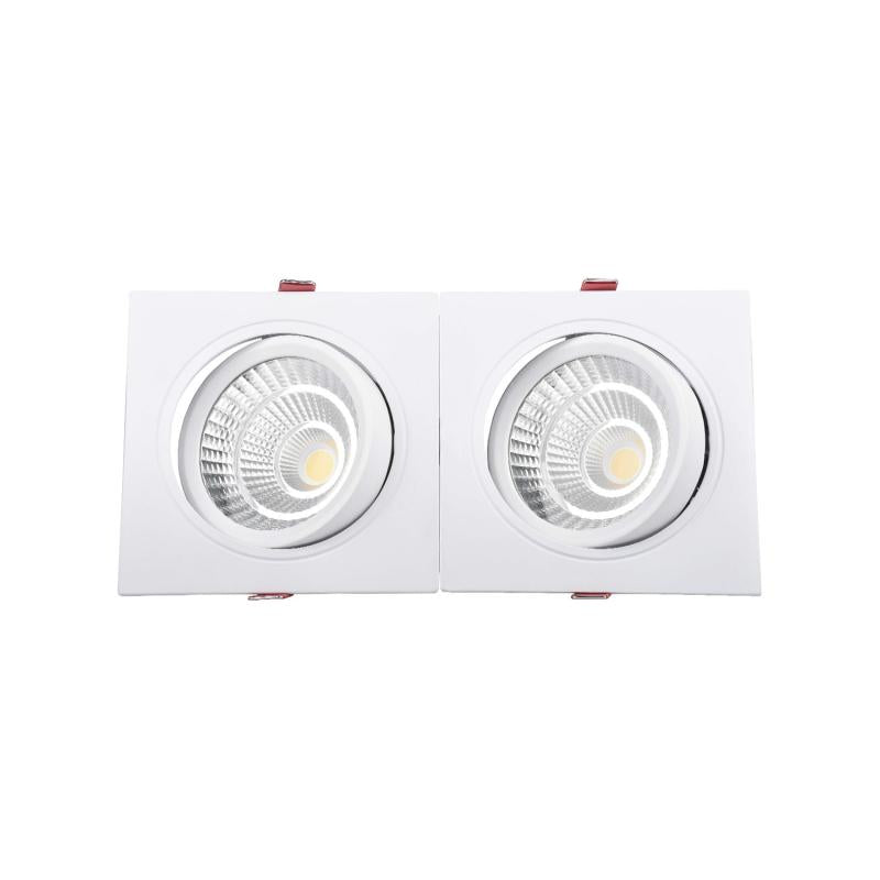 Foco Downlight LED 10W Retangular Duplo New Madison Corte 165x75 mm