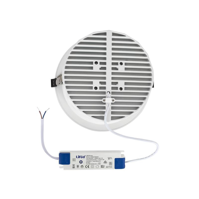 Foco Downlight LED 36W Circular (UGR15) LuxPremium Branco LIFUD Corte Ø 170 mm