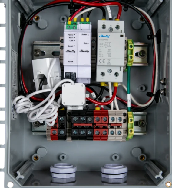 Shelly Módulo Medidor de Consumo Monofásico Wi-Fi + 2 TI´s de 50A (2 Canais) - Shelly Pro EM-50