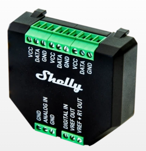 Shelly Módulo Add-On P/ Sensores Estado e Temperatura Shelly