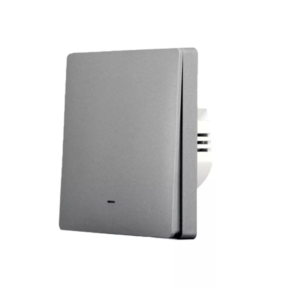 SmartWise B61 UNI Zigbee 3.0 + RF, 1-gang smart parede switch, universial wiring, physical push-button, grey