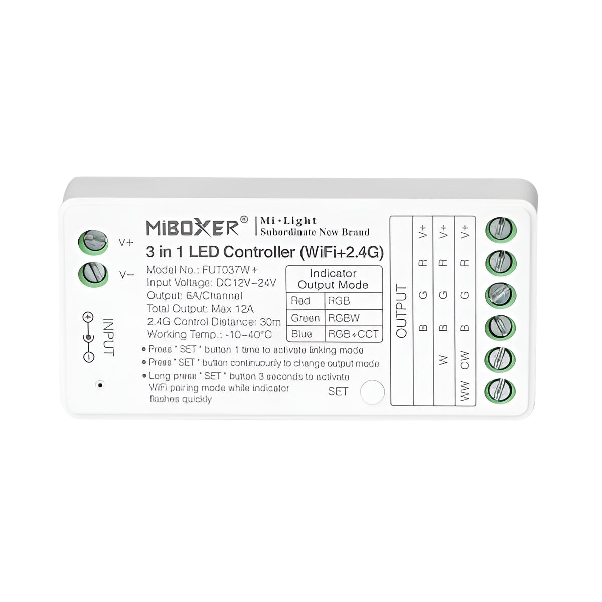 Controlador LED 3 em 1 de 2,4 GHz