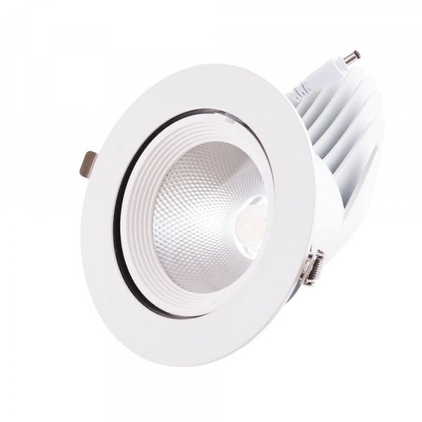 Foco Downlight LED 30W 5000Lm 4000ºK Retangular Ajustável 40.000H