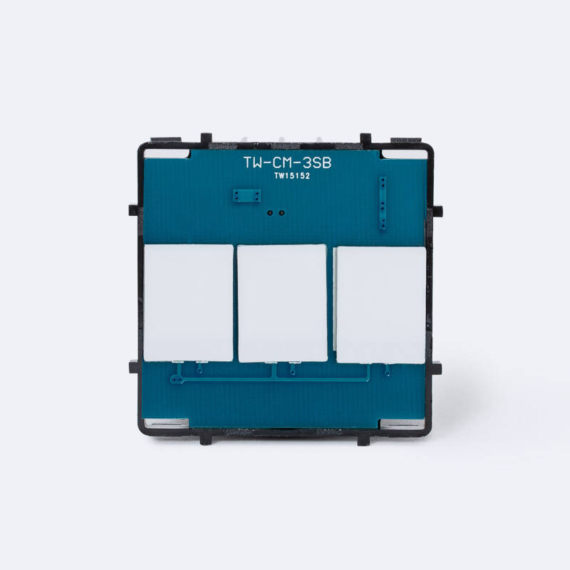 Interruptor Táctil triplo com Moldura de Vidro Modern
