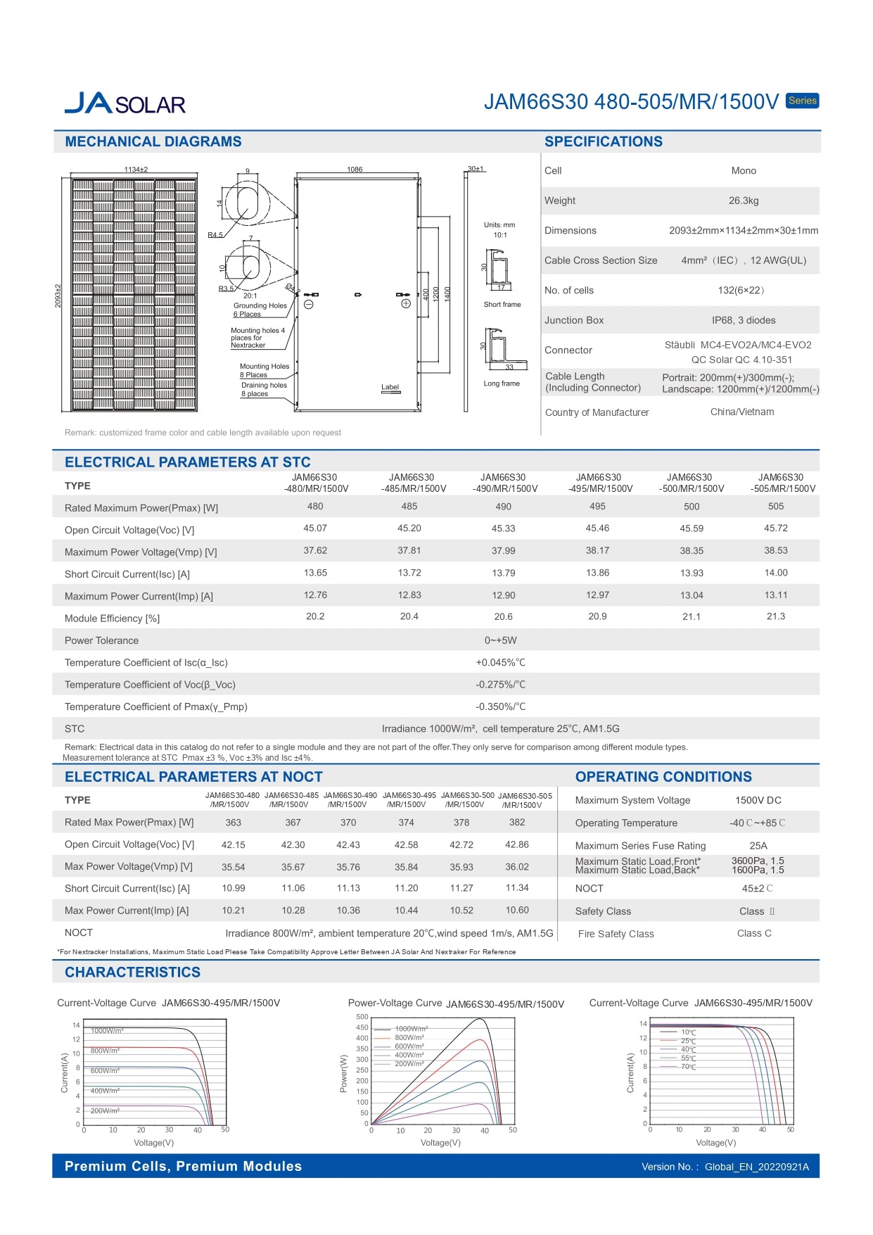PAINEL SOLAR JA Solar 505W