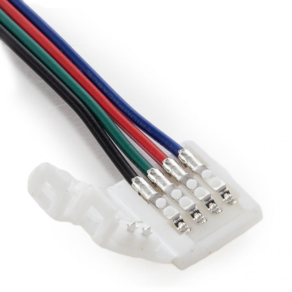 Conector Tira LED Led Smd5050 10Mm Rgb 4 Caminho Em Dobro 12/24Vdc