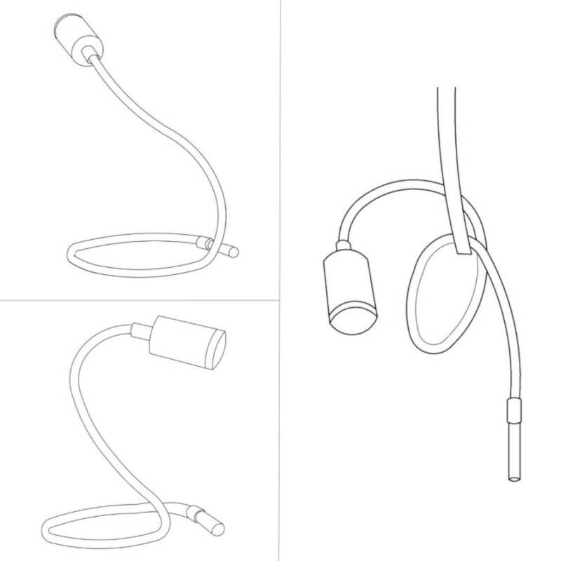 Luminária Articulada LED GU1d-one Creative-Cables ABSMFLVNRM04GUVNEUNRM04-L