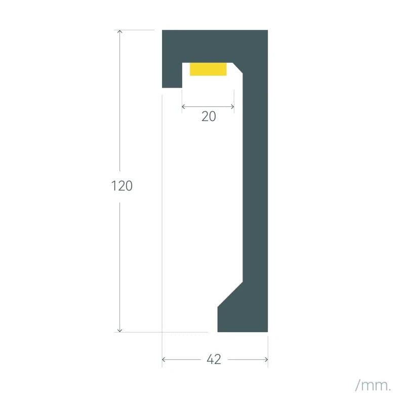 Moldura para Fita LED 2m Hook
