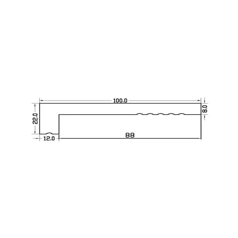 Moldura Rodapé Passa Cabos 2m Edge