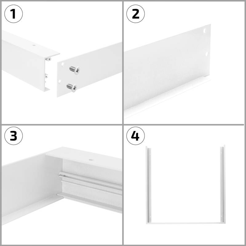 Painel LED 120 x 30 cm, 42 W, 4200 lm, Philips Certadrive + Kit de Montagem em Superfície