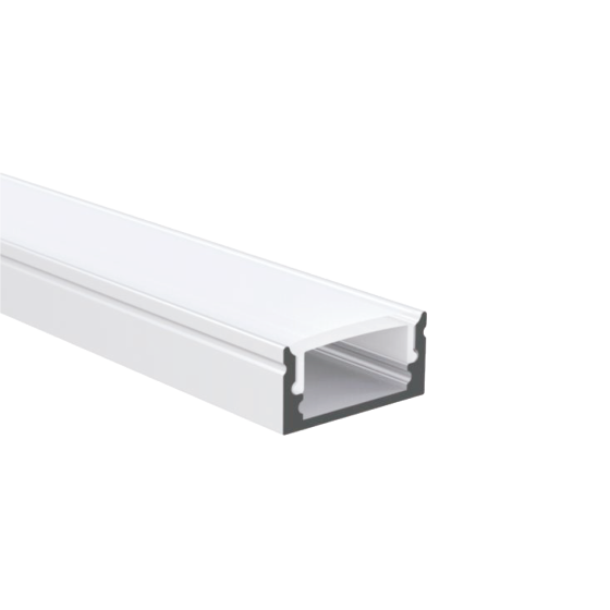 Perfil Alumínio 2M Branco Superfície LED | Dissipador