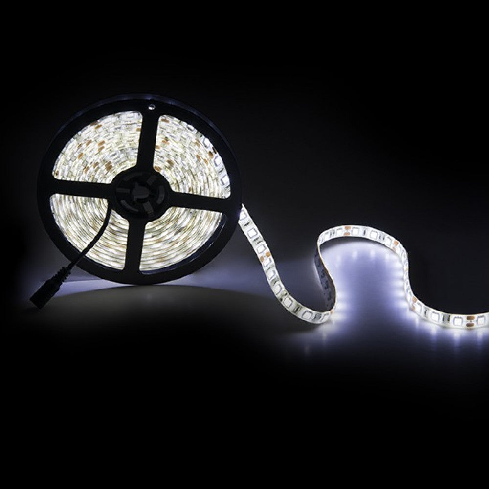 Faixa de 300 LEDs 72W 4.200Lm CRI85 6000ºK SMD5050 12VDC IP65 x5M 40.000H-Branco