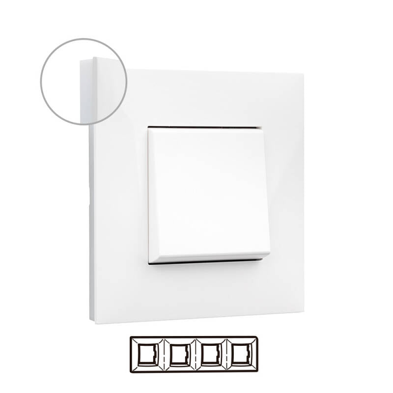 Placa Embelezadora 4 Elementos Branco LEGRAND Valena Next 741004