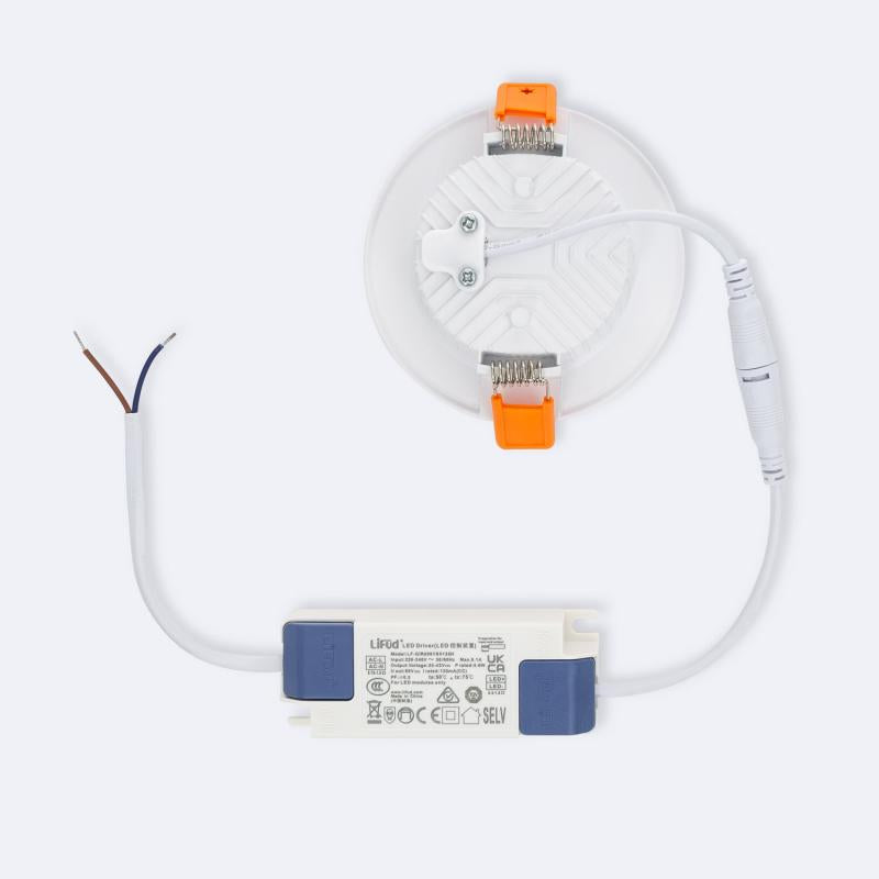 Placa LED 10W Circular Slim LIFUD Corte Ø80 mm