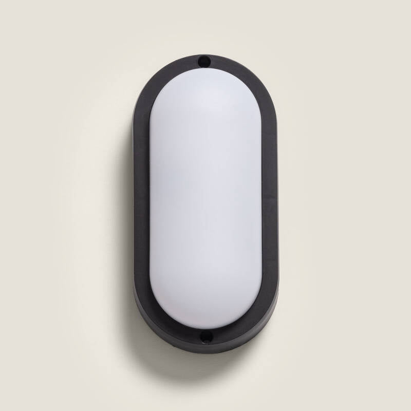 Plafon LED 15W Oval para Exterior 85x173 mm IP65 Hublot Black