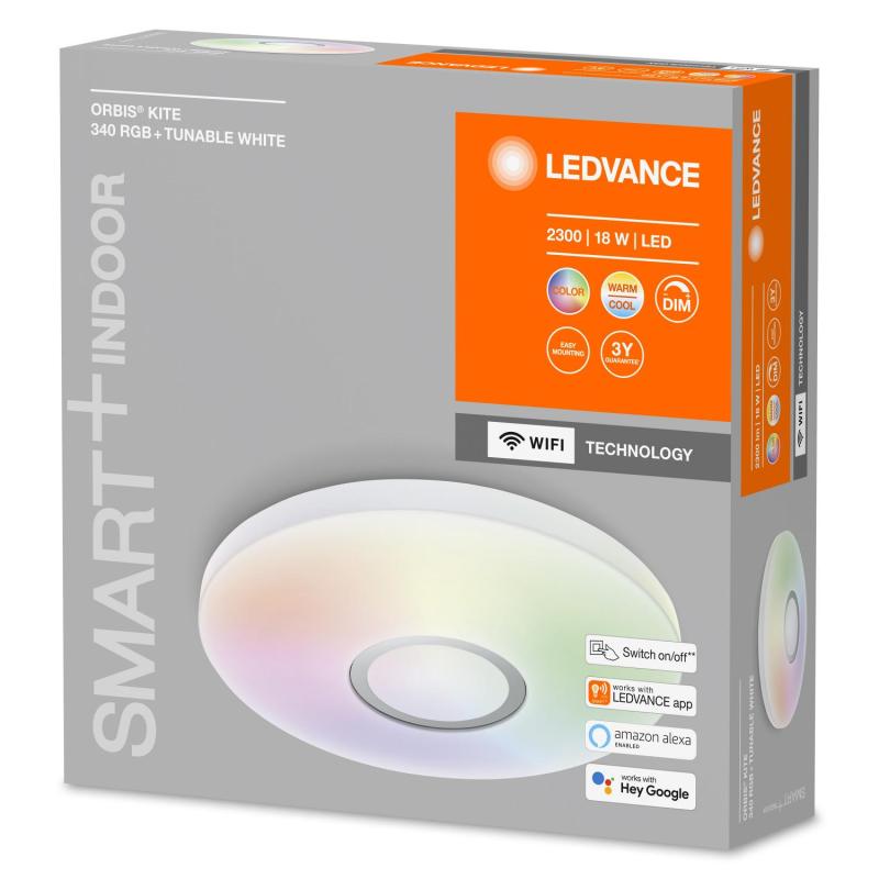 Plafon LED 18W Circular RGBW Ø340 mm Smart+ WiFi ORBIS Kite LEDVANCE 4058075495685