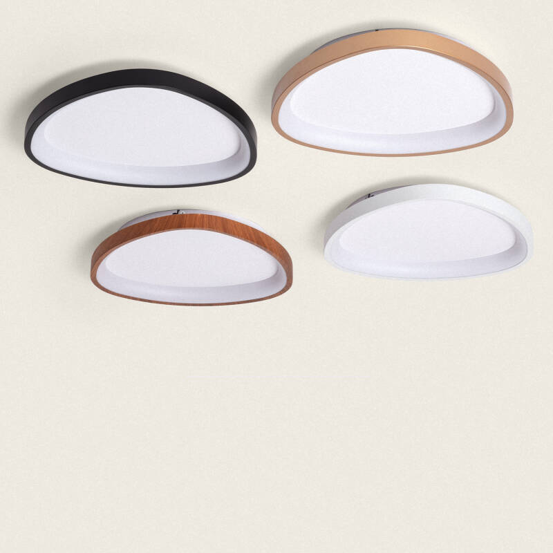 Plafón LED oval de 20W em Alumínio Ø420 mm com CCT selecionável Owen