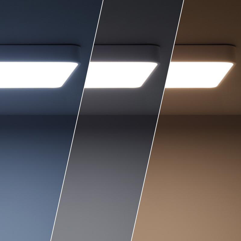 Plafón LED 40W Retangular Metal 600x400 mm CCT Seleccionável Hidria