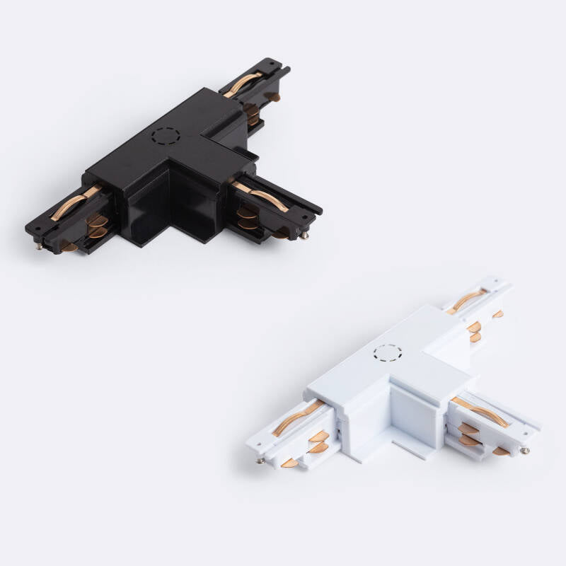 Conector 'Left Side' Tipo T para Calha Trifásico DALI Track Encastrável Alumínio